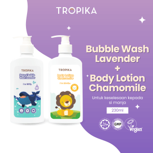 Natural Bubble Wash Lavender 230ml + Lotion Chamomile 230ml