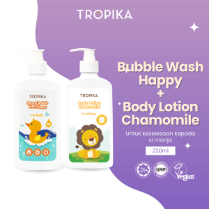Natural Bubble Wash Happy 230ml + Lotion Chamomile 230ml